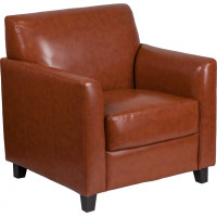 Flash Furniture BT-827-1-CG-GG Hercules Diplomat Series Leather Reception Chair in Cognac
